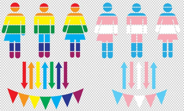 Tęczowa Ikona Grafiki Lgbt — Wektor stockowy