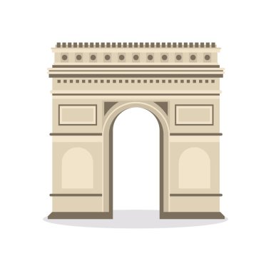 Flat vector illustration of triumphal arch. clipart