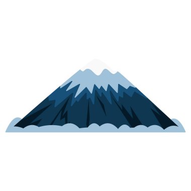 Karlı dağlar. düz vektör illüstrasyonu