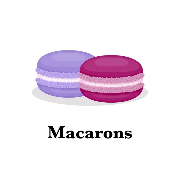 매카론 프랑스의 마카롱입니다 샌드위치 — 스톡 벡터