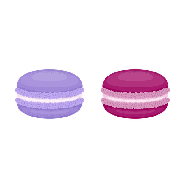 Macarons. French macaroons. Colorful sweet sandwich cookie. 