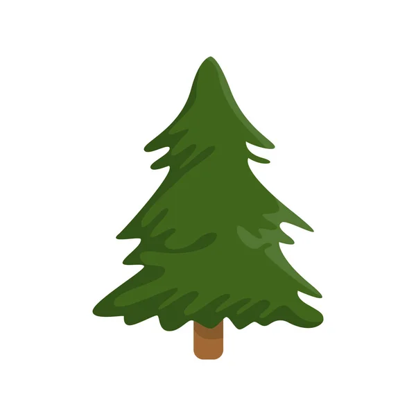 Pine Tree Christmas Tree Cartoon Vector Illustration — Stock Vector
