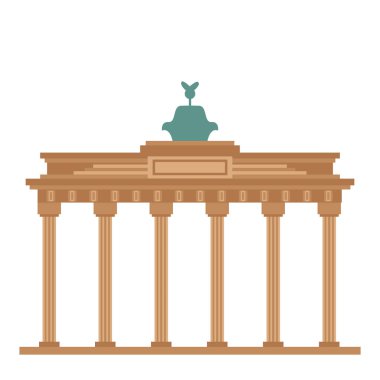 Almanya kapısı, çizgi film vektör illüstrasyonu