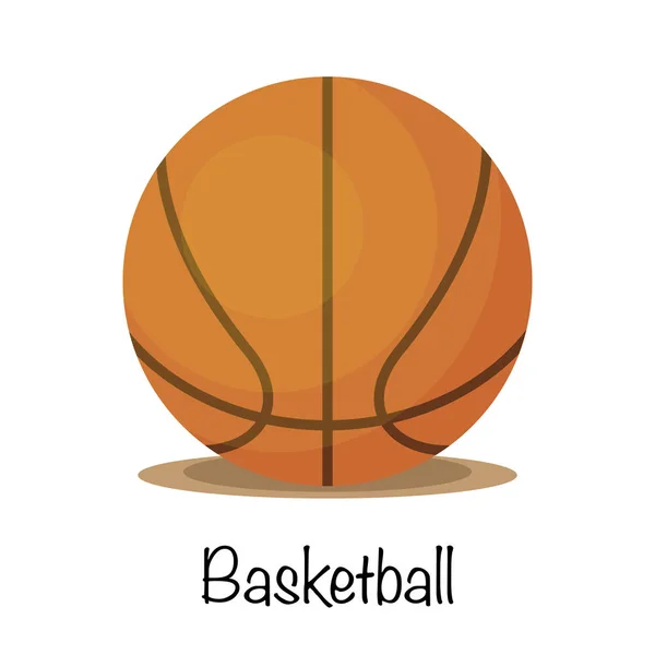 Baloncesto Deportes Juego Pelota Vector Ilustración — Vector de stock