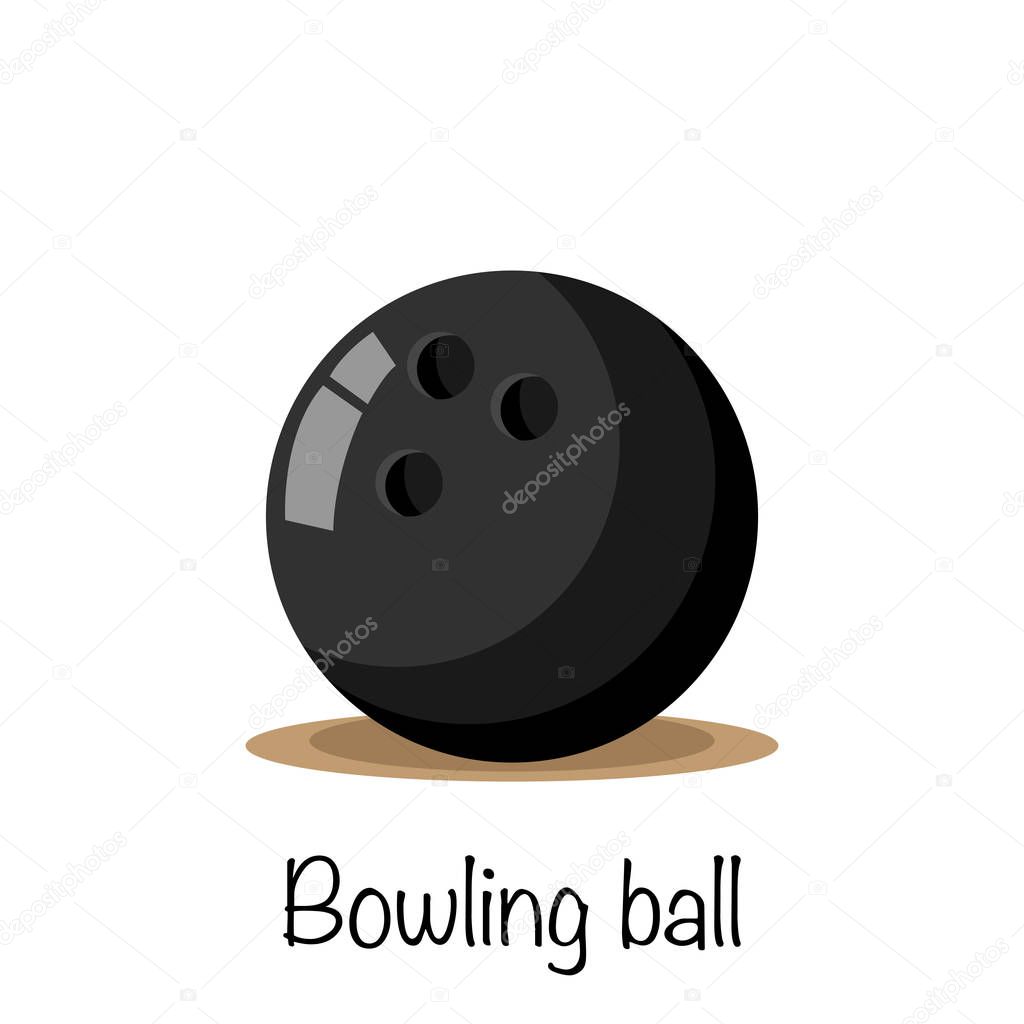 Bowling game ball, vector illustration