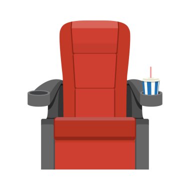 Sinema kırmızı kadife koltuklar ve soda..