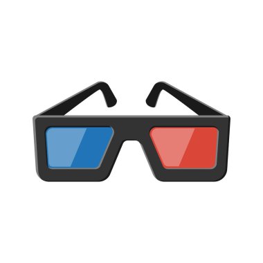 Sinema filmi siyah 3D gözlükler. 