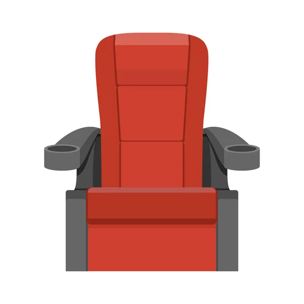 Σινεμά Κόκκινο Βελούδινο Καθίσματα Πολυθρόνα — Διανυσματικό Αρχείο