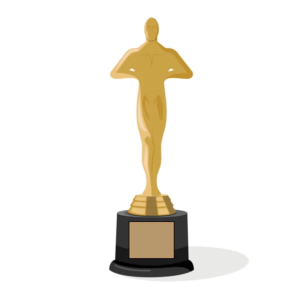 Golden Cinema Hollywood Academy Trophy Award — Stock Vector