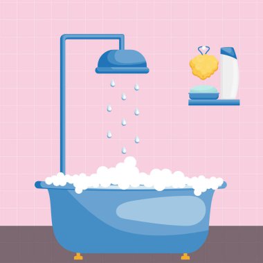 Çizgi film tuvalet konsepti. Vektör illüstrasyonu