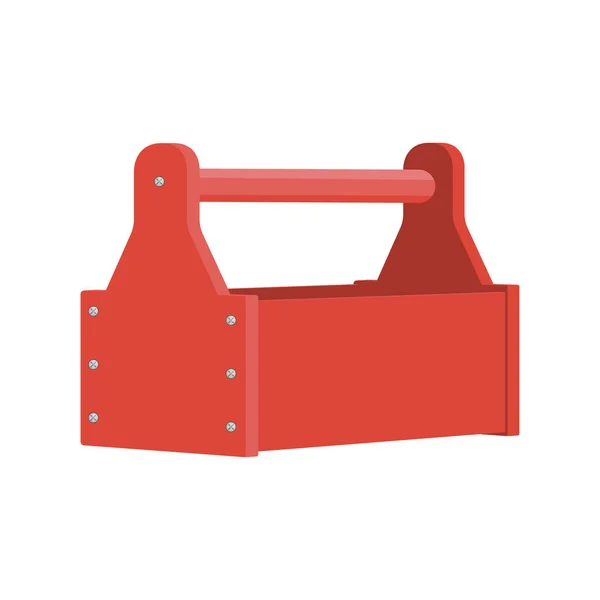 Cartoon Empty Red Tools Box Vector Illustration — Stock Vector