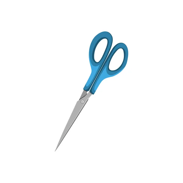 Cartoon Blue Stationery Scissors Vector Illustration — Stock Vector
