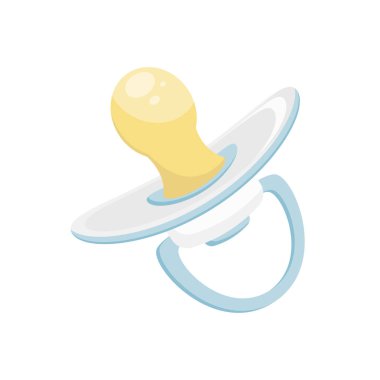 Bebek mavisi emziği. Vektör çizimi..