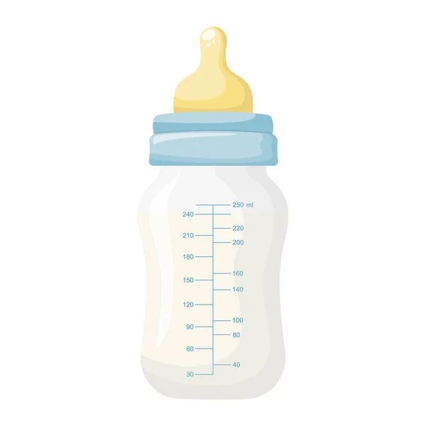 Berçário Bebê Bebê Mamadeira Leite Ilustração Vetorial —  Vetores de Stock