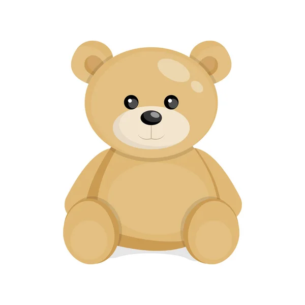 Zacht Teddybeer Speeltje Vectorillustratie — Stockvector