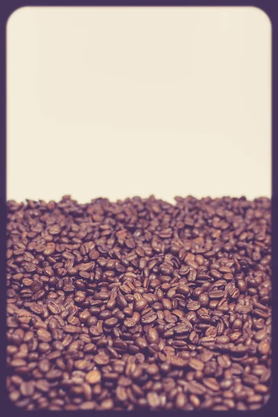 Coffee beans in retro style on a white background. — Stock Photo, Image