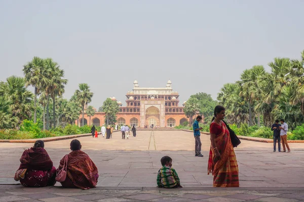 Agra India Octubre 2017 Tumba Akbar Grande — Foto de Stock