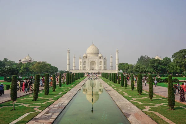 Agra India Octubre 2017 Taj Mahal Una Las Obras Maestras — Foto de Stock