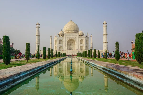 Agra Indie Października 2017 Taj Mahal Jedno Arcydzieł Światowej Architektury — Zdjęcie stockowe