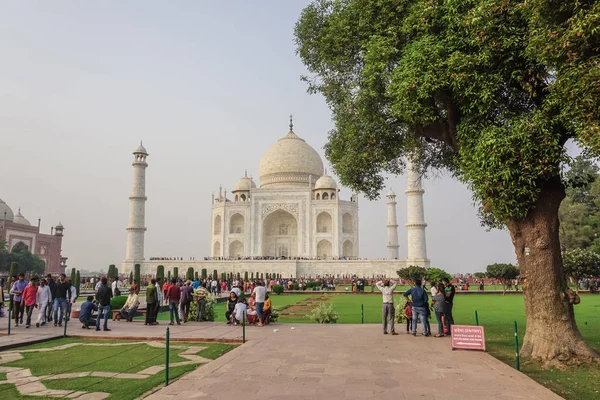 Agra India Octubre 2017 Taj Mahal Una Las Obras Maestras — Foto de Stock