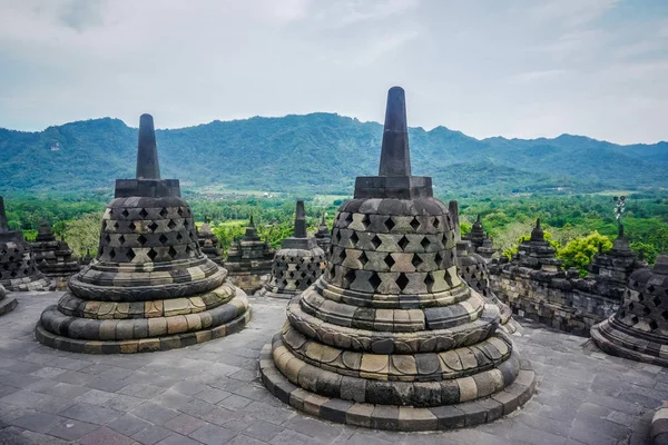 Borobudur Tempel Der Größte Buddhistische Tempel Der Welt — Stockfoto