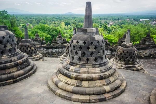 Borobudur Tempel Der Größte Buddhistische Tempel Der Welt — Stockfoto