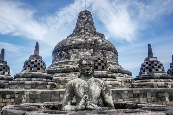 Borobudur Tempel Der Größte Buddhistische Tempel Der Welt — Stockfoto