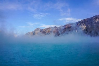 Beautiful Crater Lake in Ijen Volcano