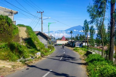 Bromo Volcano, Indonesia - March 29, 2018: Rural Mountain Road