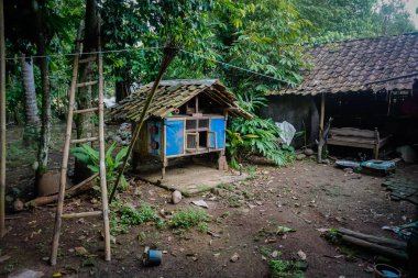 West Java, Indonesia - April 12, 2018: Simple Rural Courtyard