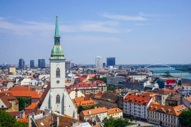 Bratislava, Slovakia - July 24, 2018: Panorama of the city of Bratislava