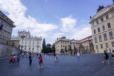 Prag, Çek Cumhuriyeti - 28 Temmuz 2018: Prag Şehri 'nin Güzel Mimarı