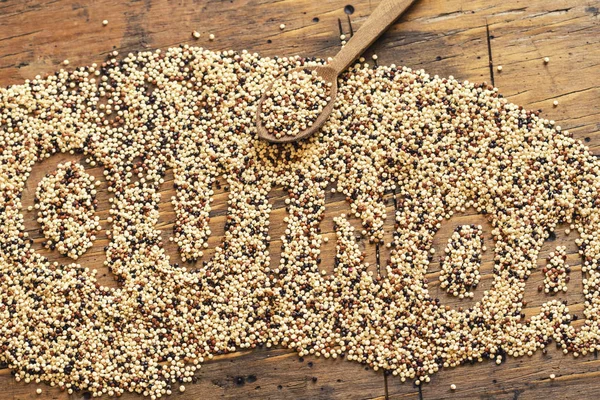 quinoa seeds written letters