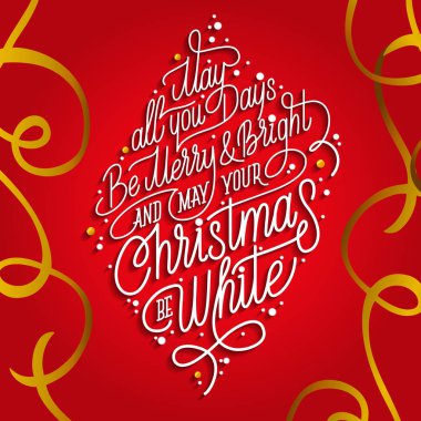 Beyaz noel tebriki kartı.