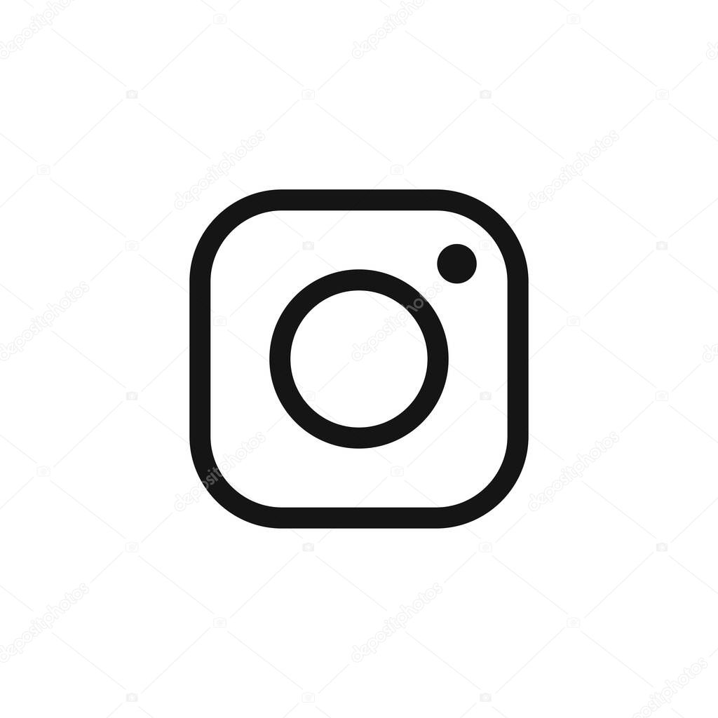 Camera icon design flat vector. 10 eps