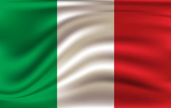 Bandera de Italia oficialmente la República Italiana es una república parlamentaria unitaria en Europa. ilustración 3d — Archivo Imágenes Vectoriales