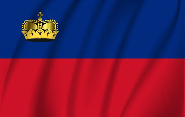Liechtenstein grunge ondeando bandera — Vector de stock