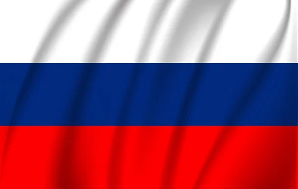 Bandeira da Rússia acenando ao vento —  Vetores de Stock