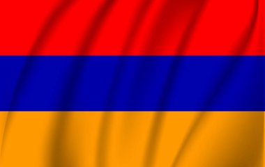 Ermenistan bayrağı sallayarak .