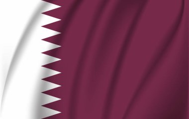 Özgün ve basit Katar bayrak izole vektör