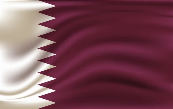 Drapeau Qatar original et simple vecteur isolé — Image vectorielle