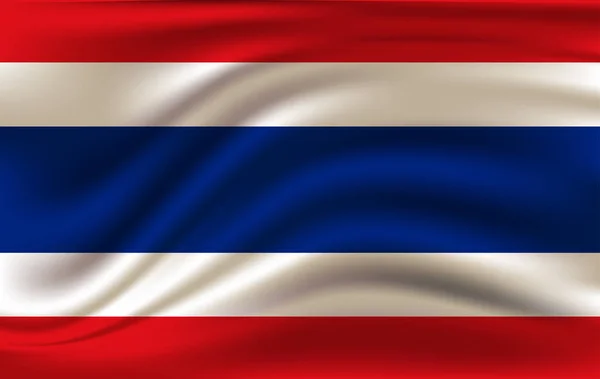 Bandiera del Regno di Thailandia — Vettoriale Stock