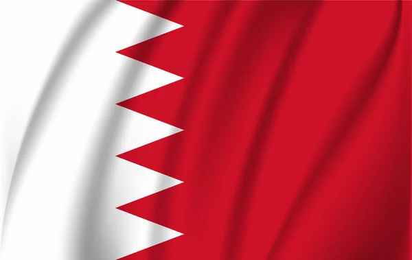 Ilustrasi vektor Bendera Bahrain. Bendera Bahrain. Bendera Nasional Bahrain. 10 eps - Stok Vektor