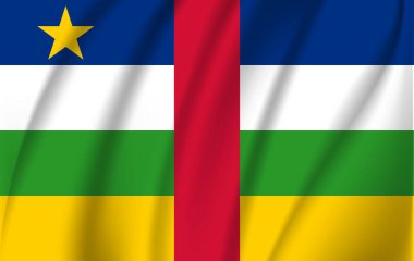 Orta Afrika Cumhuriyeti 3D dalgalanan bayrak