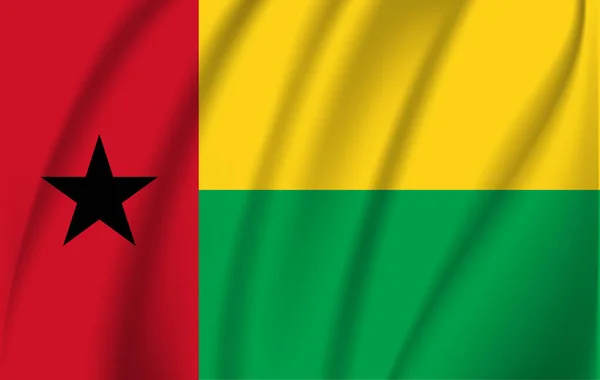 기니 비사우의 국기. — 스톡 벡터