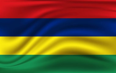 Mauritius bayrağı. Mauritius Cumhuriyeti 'nin gerçekçi bayrağı.