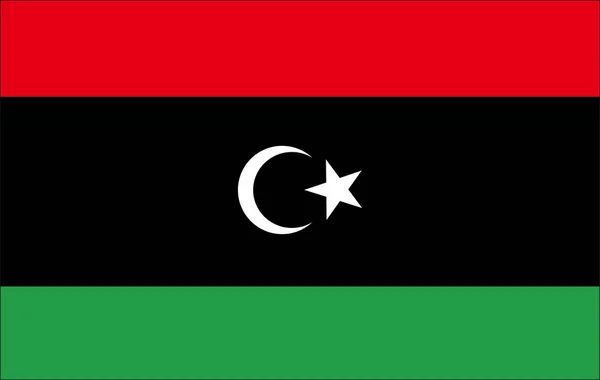 National flag of the state of Libya. Vector EPS 10 — 스톡 벡터