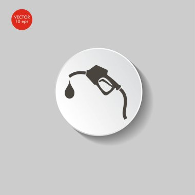 Benzin pompa meme işareti. Benzin istasyonu simgesi. Düz tasarım stili.