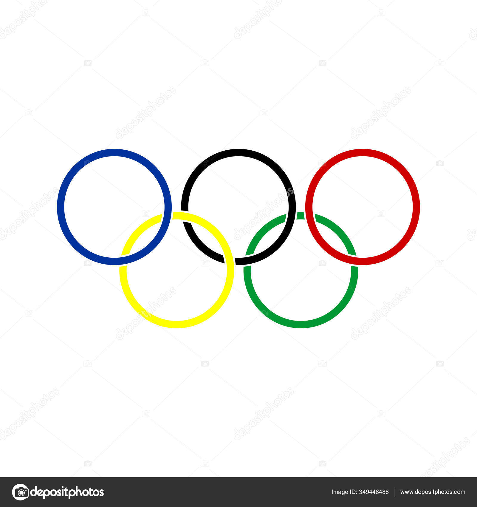 Olympic rings and greeting Stock Vector by ©Denis_Lubenets 110224422