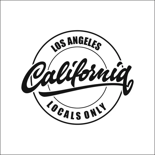 Tipografía de California para impresión de camisetas, ilustración vectorial — Vector de stock